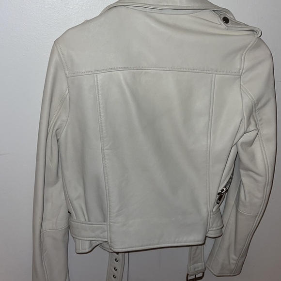 Aqua - white leather Moto jacket - Picture 4 of 4